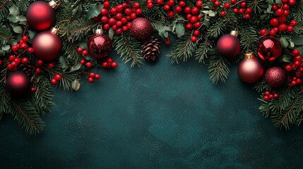 Merry Christmas and Happy New Year festive colorful composition. Christmas background. Xmas banner and holiday poster