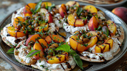 grilled eggplant with vegetables