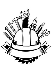 Repair Tool | Repairman | Carpenter Dad | Construction Hat | Toolbox | Carpentry | Builders | Carpenter Equipment | Original Illustration | Vector and Clipart | Cutfile and Stencil