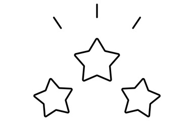 Obraz premium Star decoration, business icons for target, goal attainment, and goals