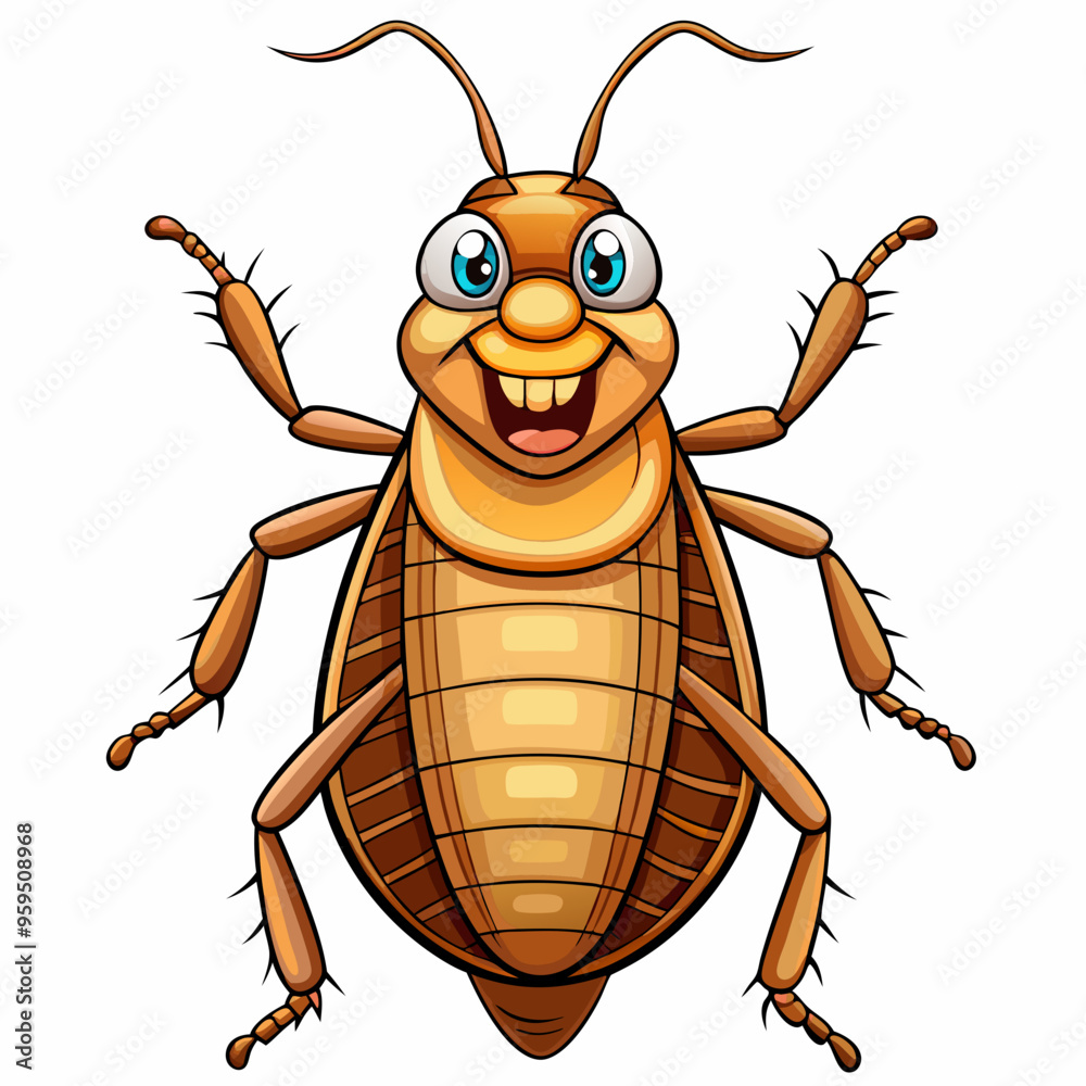 Wall mural vector illustration of cockroach