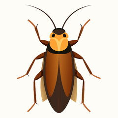Fototapeta premium vector illustration of cockroach