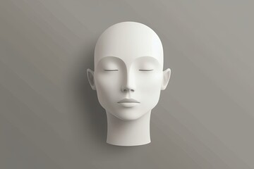 Placid Expression: A Minimalistic Graphic Conveying Calmness and Neutrality