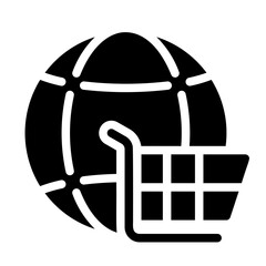 online store glyph icon