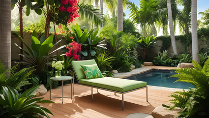 The arm chair sofa serves beautifully on the side of the garden