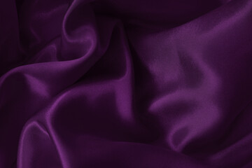 Purple fabric cloth texture for background and design art work, beautiful crumpled pattern of silk or linen.