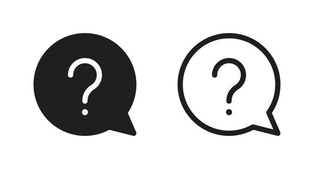 Question Mark in Bubble Icon Vector. question icon vector