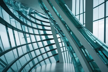 Obraz premium Abstract Curvy Glass Structures in Contemporary Design Backdrop