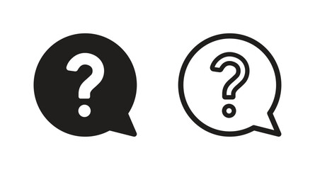 Question Mark in Bubble Icon Vector. question icon vector