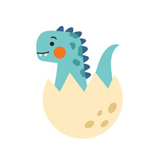 Illustration of a cute dinosaur isolated on a white background
