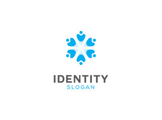 Community logo vector. Abstract people logo vector, health, team, group, meeting, together and family.