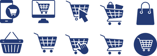 Online shoping  icons set