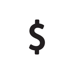Dollar sign icon , simple flat black trendy style illustration for web and app..eps
