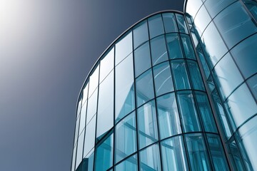 Contemporary Design Backdrop Featuring Abstract Curved Glass Structures