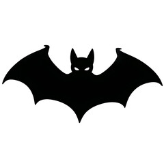 Obraz premium Black Bat Silhouette Flying with Spread Wings Isolated on Transparent Background PNG