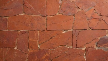 Fototapeta premium High-Resolution Cotta Red Stone Matte Finish with Natural, Rustic Texture, red brick wall, red brick wall texture