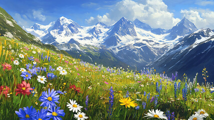Obraz premium meadow with flowers