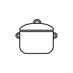 Pot icon vector,simple flat black linear illustration for web and app..eps
