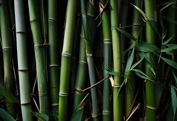 Obraz premium Criss-cross pattern of bamboo. Bamboo has a vast range of uses and incredible rate of growth.