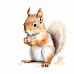 baby eichhörnchen vor weißem hintergrund