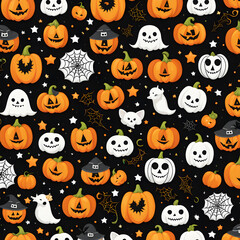 Obraz premium helloween pattren