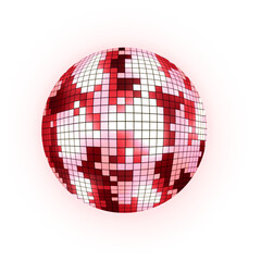 Red disco ball icon clipart cartoon