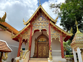 Wat Phra that Doi Suthep, known simply as Doi Suthep. A temple sitting on mountain top at Chiang Mai, Northern Thailand, with shrines and pagoda around the complex.