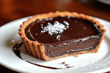 Chocolate Tart Rich, indulgent tart with a chocolate filling. Generative Ai