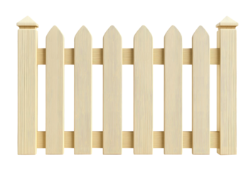 White fence isolated on transparent background