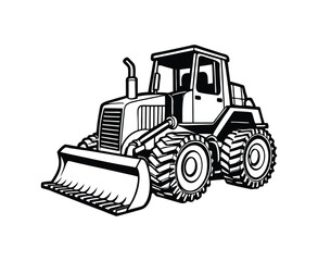 Naklejka premium Tractor isolated on a white background