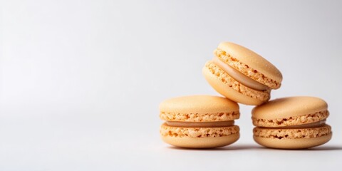 Obraz premium Three macarons stacked on top of each other