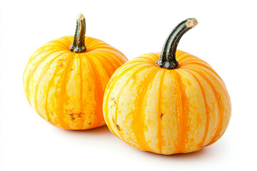 Fototapeta premium Ripe pumpkins isolated on white background