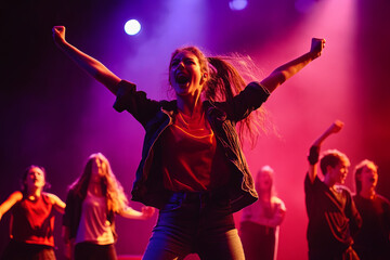 High-energy musical theater performance