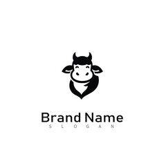 cow bull logo animal design symbol

