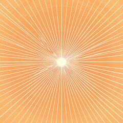 Obraz premium A radial white line pattern with abstract sunburst shapes, placed on a gradient background shifting from orange to soft yellow, giving an energetic and warm visual effect. 8k UHD, suitable for 