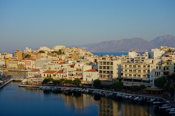 The postcard-worthy town of Agios Nikolaos on the Greek island of Crete