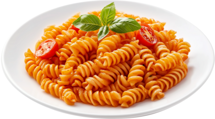 Fresh Pasta Foods - pasta dish isolated, Fusilli pasta illustration
