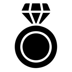 diamond ring Solid icon