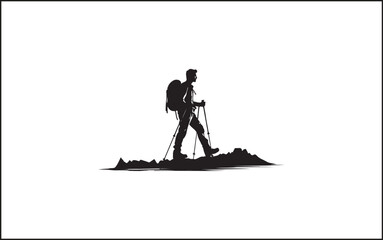 Summit Seeker Vector Black Design Mountain Mastery Black Vector Icon