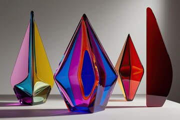 Stunning Colorful Prism Glass with Eye-Catching Outline and Modern Design