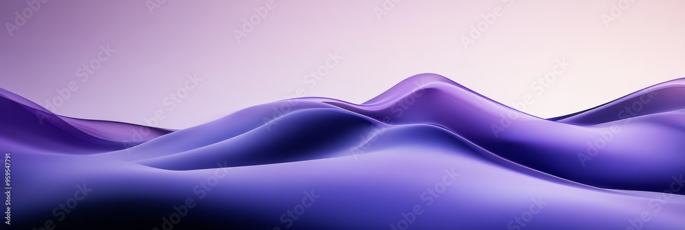 Poster a captivating smooth abstract background features a gradient of purple tones, transitioning from dee
