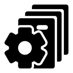 operations data, data, operations, file, data warehouse solid or glyph icon