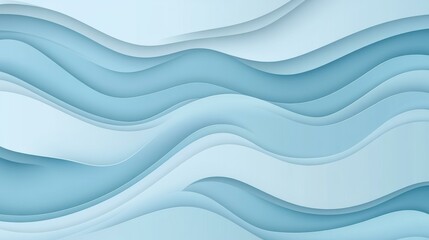 Obraz premium A serene light blue background with gentle curves, creating a calming effect perfect for modern designs.