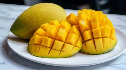 Mango Fruit on a Plate