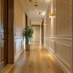 Fototapeta premium decoration and design in modern corridor