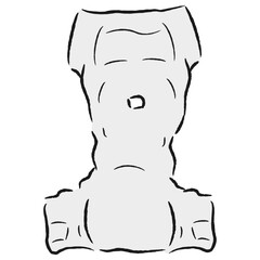 犬用おむつの手描きイラスト