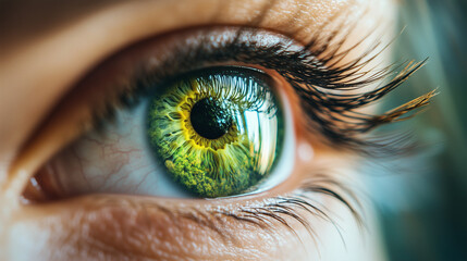 Seeing a beautiful world of green ecosystem and green and healthy life