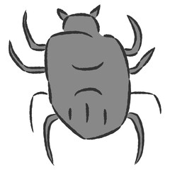 シンプルなダニのイラスト