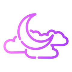 Fototapeta premium midnight Gradient icon