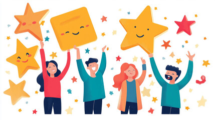 Naklejka premium Regular feedback helps in identifying areas of improvement and celebrating successes.